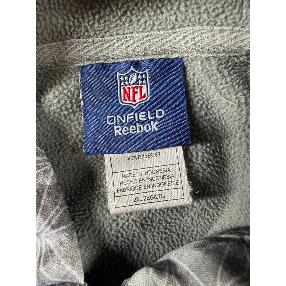 New Orleans Saints Hoodie Mens 2XL Reebok On Field Gray Full Zip NFL - Picture 5 of 11